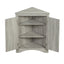 Oak Triangle Bathroom Storage Cabinet with Adjustable Shelves, Freestanding Floor Cabinet for Home Kitchen - Korvel
