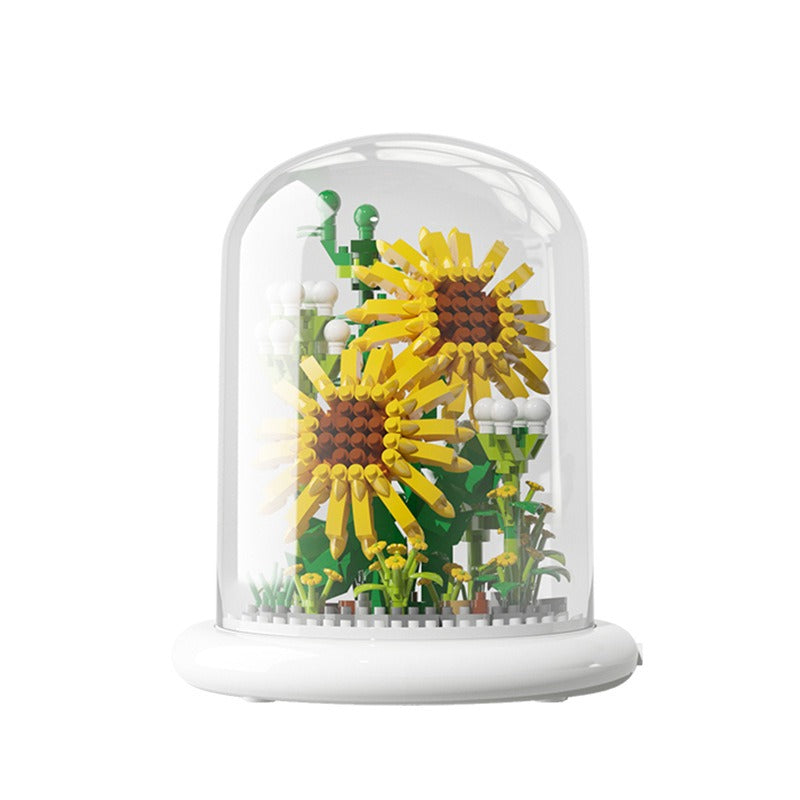 Premium Building Block Flower Simulation Set