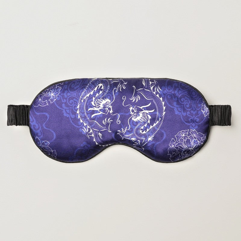 Masque de sommeil en satin soyeux réversible pour un sommeil confortable