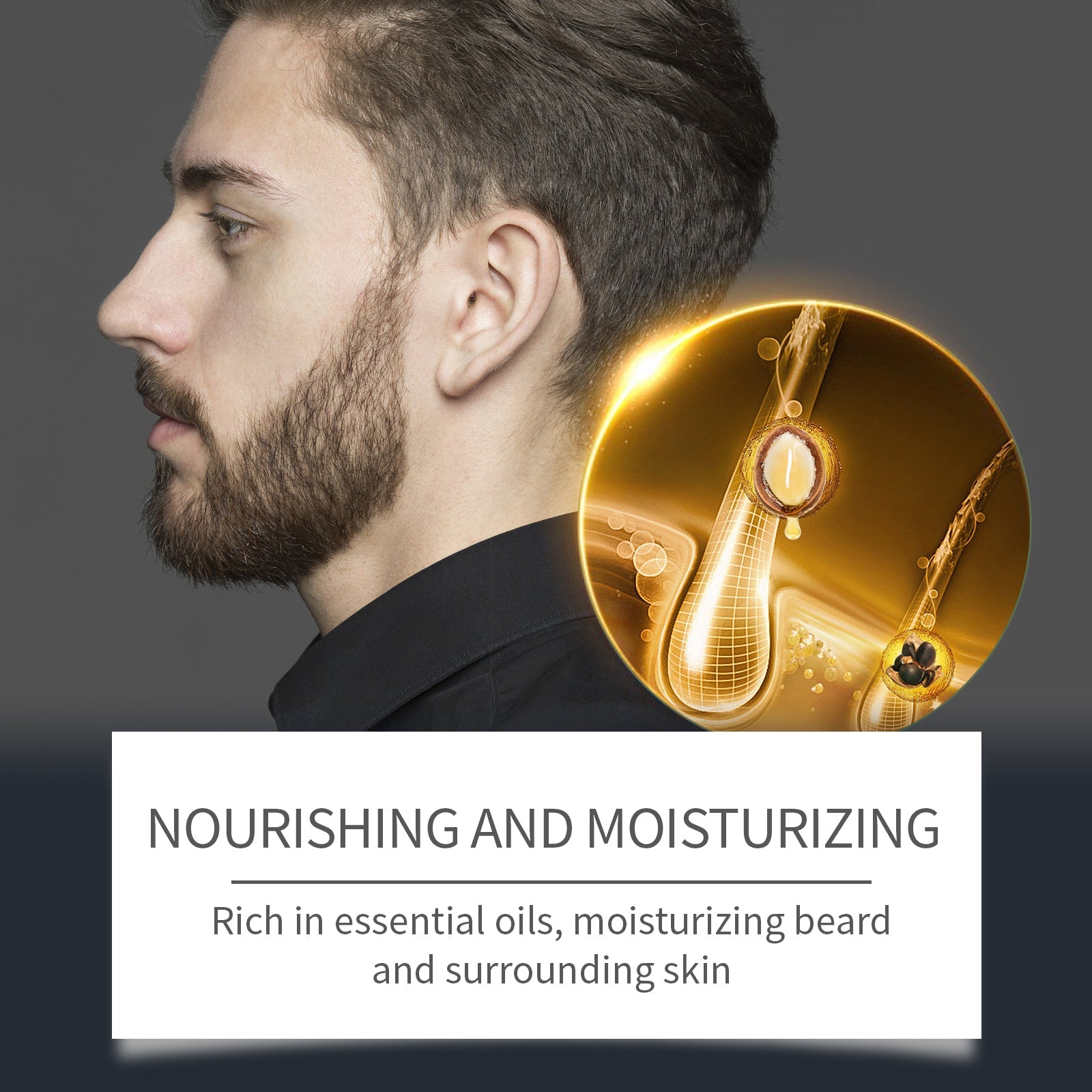 Facial Hair Care Essential Oil, Nourishing And Brightening Facial Hair Care Solution For Men's Facial Hair Facial Hair Care Essential Oil, Nourishing And Brightening Facial Hair Care Solution For Men's Facial Hair - Korvel