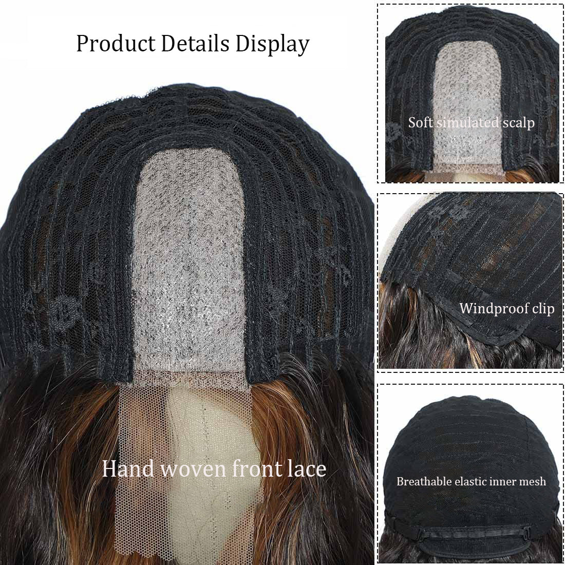 Premium European & American Lace Wig - Wavy Long Curly Style