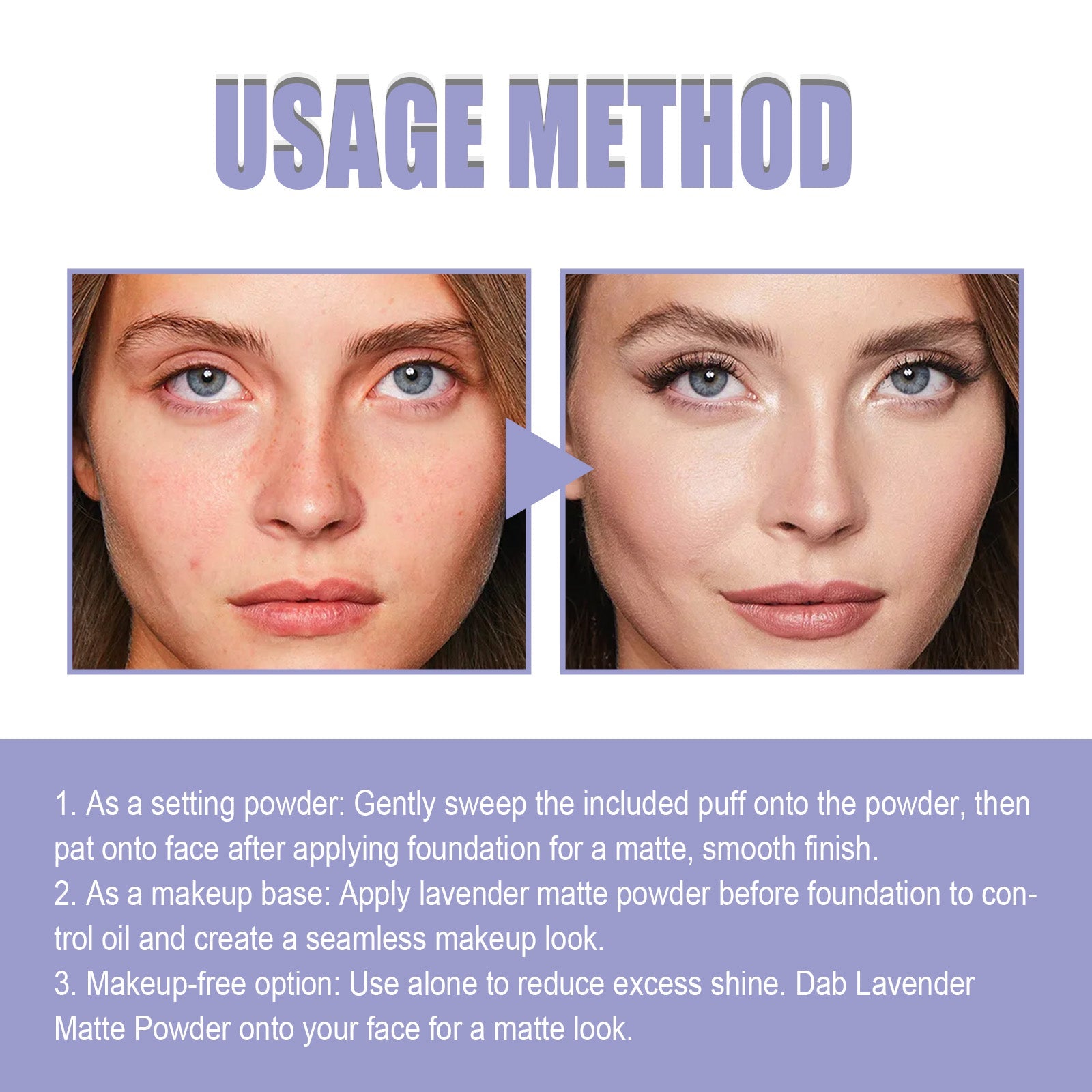 Matte Finishing Powder, Natural Lasting Concealer Oil Control Light Light And Easy To Remove Makeup Finishing Powder - Korvel