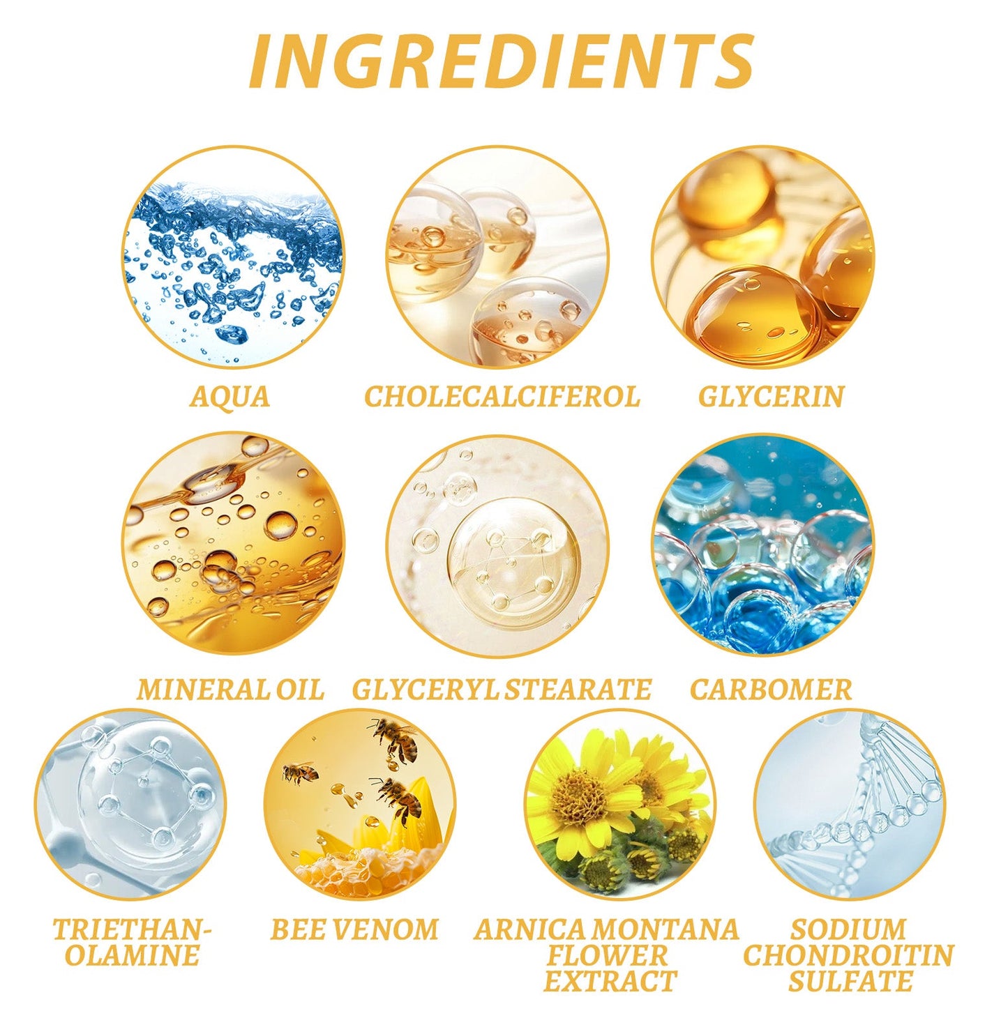 Crema Premium de Veneno de Abeja para el Cuidado de las Articulaciones para Masajes Confortables