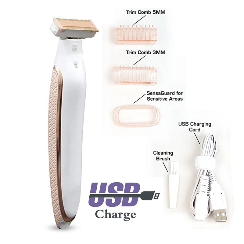 Rasoir Électrique Rechargeable pour Épilation Douce