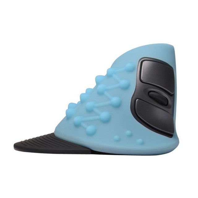 Delux M618GX Ergonomic Vertical Wireless Mouse 6 Buttons 1600DPI Optical Mouse With 3 Colors Silicon Rubber Case For PC Laptop - Korvel
