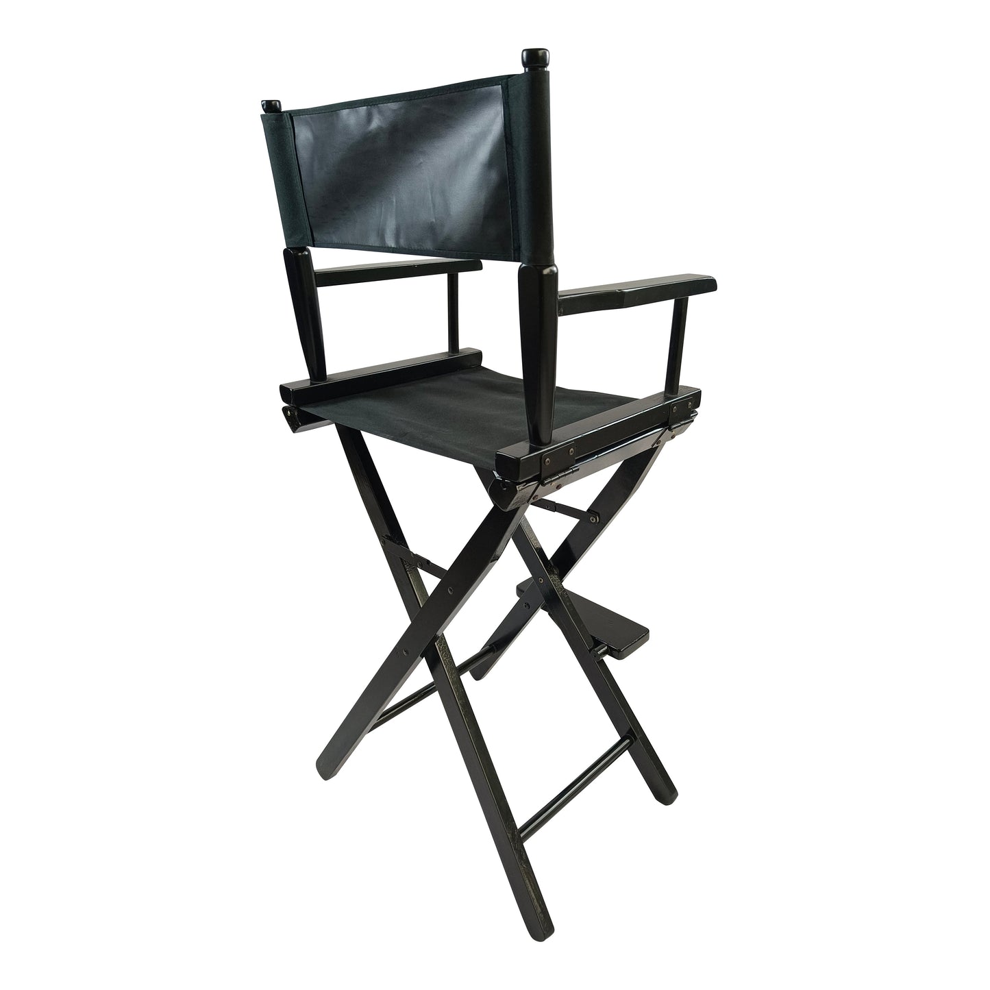 Casual Home Director's Chair, Black Frame/Black Canvas,Suitable for adults, foldable style, 2pcs/set populus - Korvel