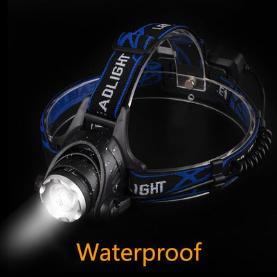 3800LM XM-L T6 LED Headlamp Zoomable Headlight Waterproof  Torch Flashlight - Korvel