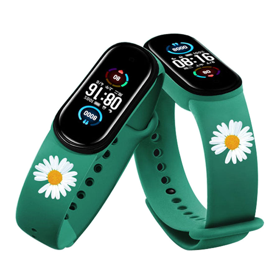 Silicone Bracelet For Xiaomi Mi Band 5 for miband 5 4 3 strap print Wrist Band for xiaomi miband 4 3 bracelet  Accessories - Korvel