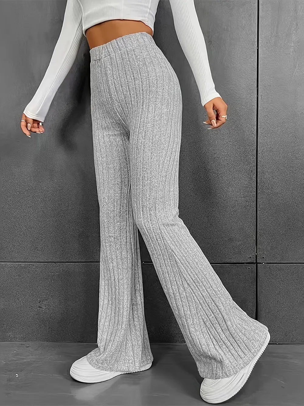 Stylish High-Waisted Micro Flared Pants for Women