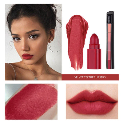 Fit Colors Matte 5-Color Lipstick Combination 5 Matte Velvet Color Non-Stick Cup Lip Gloss Lipstick - Korvel