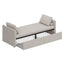 Fauteuil-lit moderne beige avec tiroirs de rangement
