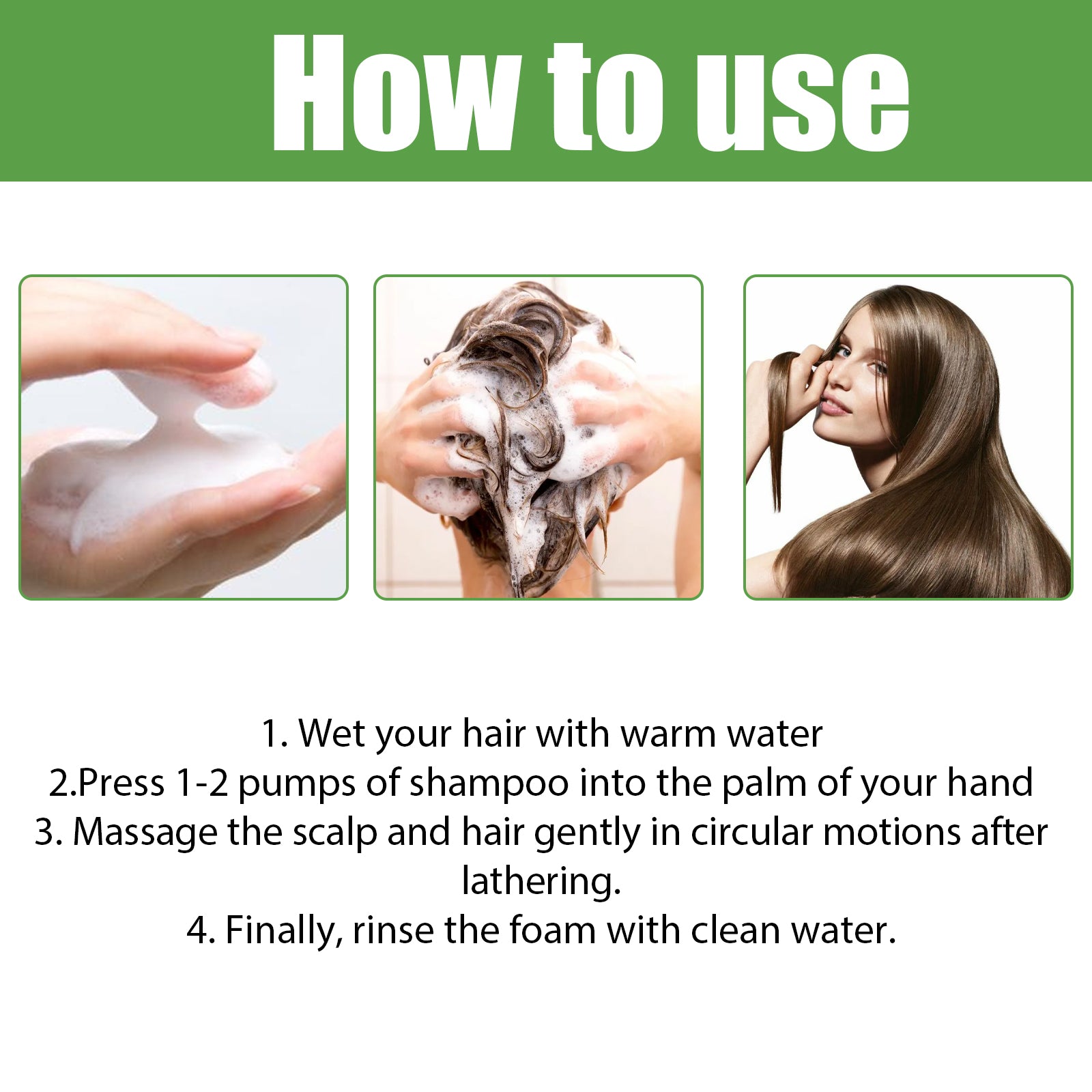 Rosemary Shampoo Deep Cleansing Massage Scalp Moisturizing Soft Dense Hair Shampoo - Korvel