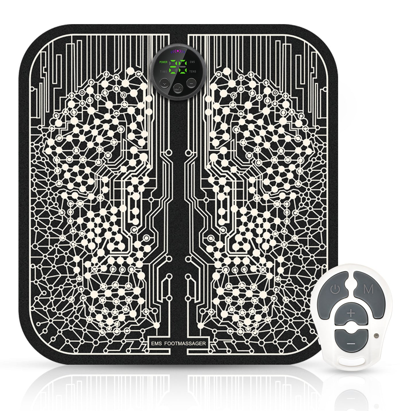 The Latest Remote Control With Patch Ems Tens Smart Shiatsu Foot Massager Muscle Stimulator Vibration Massage Pad - Korvel