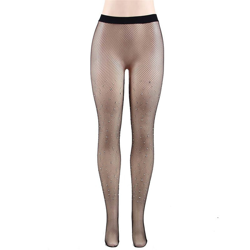 Elegant Silk Pantyhose with Diamond Inlay
