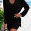 Elegant Openwork Tie Neck Blouse