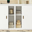 Full Size Murphy Bed with Shelves and USB Ports - White