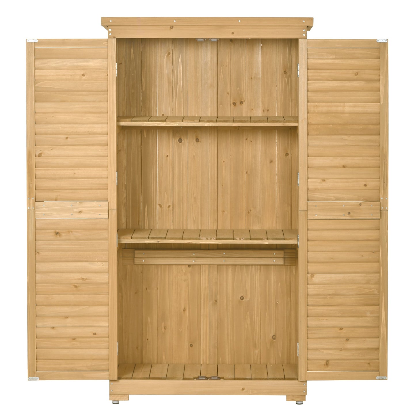 Premium Wooden Garden Shed - 3-Tier Outdoor Storage Cabinet