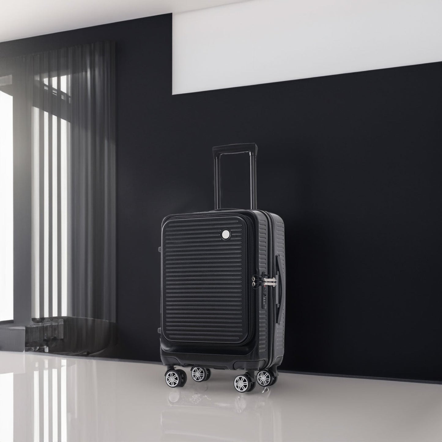 20-Inch Lightweight Carry-On Suitcase with USB Port