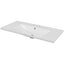 36" Single Bathroom Vanity Top with White Basin, 3-Faucet Holes, Ceramic, White - Korvel