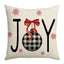 Grid Christmas linen pillowcase, Christmas tree snowflake home decoration pillowcase, sofa cushion pillowcase - Korvel