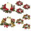 Christmas wreath desktop home decoration simulation pine cone ornament Christmas flower candle holder - Korvel