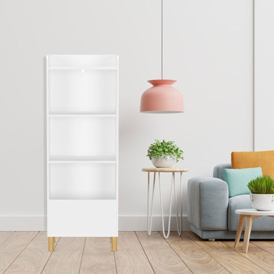 Kids 4-Tier Bookcase Children's Book Display Bookshelf Toy Storage Cabinet Organizer for Children's Room Playroom - Korvel