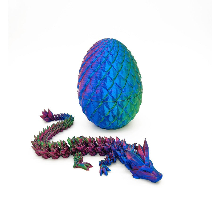 Dragon Egg 3D Printing Crystal Dragon Gem Dragon Egg Divine Dragon Storage Set Craft Gift Decoration Creative Toy Trendy Play - Korvel