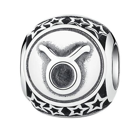BAMOER 925 Sterling Silver Aquarius Star Sign Zodiac Beads Charms fit Bracelets PSC048 - Korvel