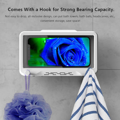 Wall-Mounted Waterproof Phone Holder for Bathroom