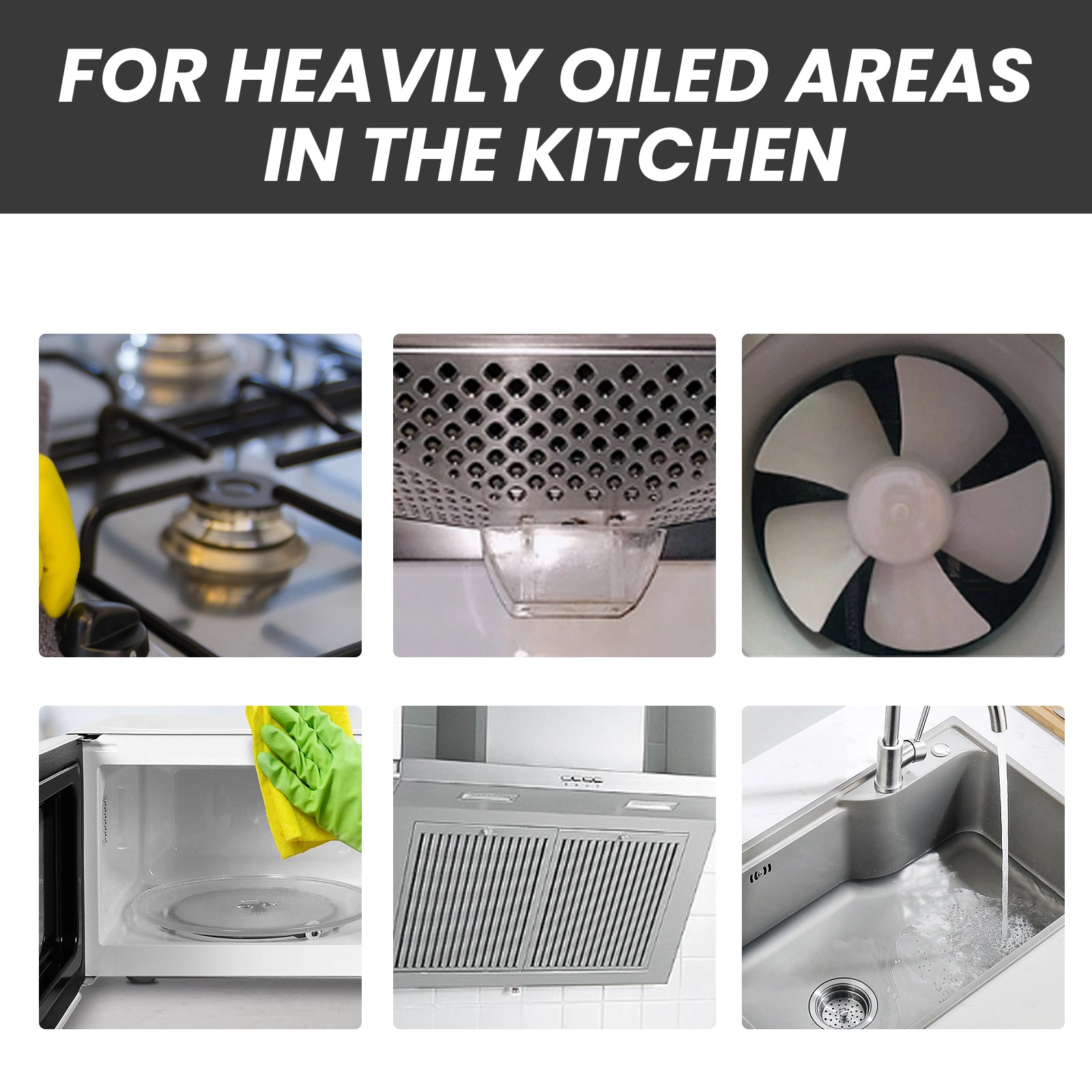 Concentrated Kitchen Greases & Grime Cleaner, Range Hood Oven Stubborn Oil Cleaning Multi-Functional Dirt Cleaner - Korvel