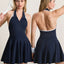 Backless Halter Neck Active Dress - Korvel