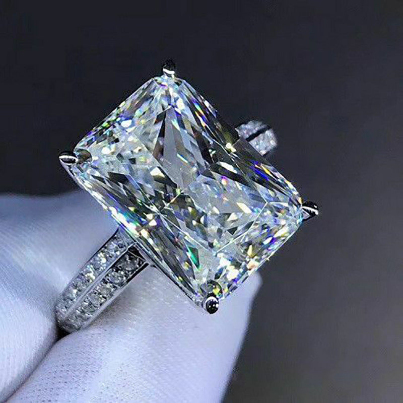 Explosive new style set with oversized zircon rings, simple women's rings, gifts, and accessories - Korvel
