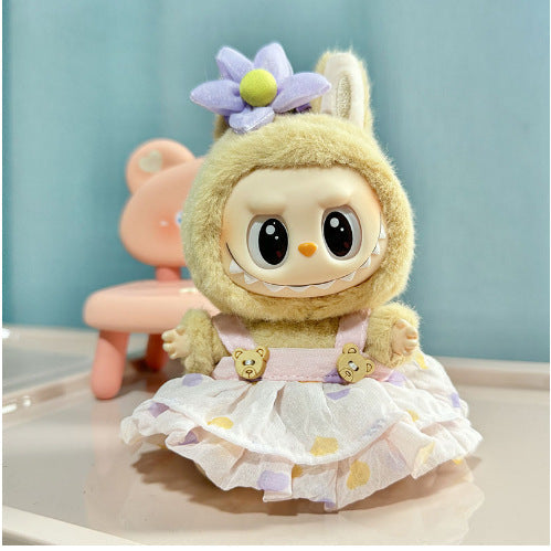 Clothing] Labubu Clothes with PVC Face Pendant, Labubu Sitting Party Series Doll Clothing - Korvel