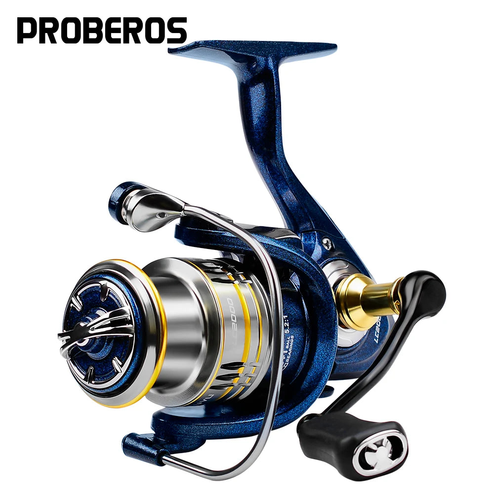 1pc metal spinning wheel speed ratio 5.2:1, far into Luya wheel can be sea fishing boat fishing outdoor fishing gear - Korvel