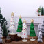 Cute Christmas Tree Fabric Wooden Display Window Desktop Christmas Embroidery Snowflake Decoration - Korvel