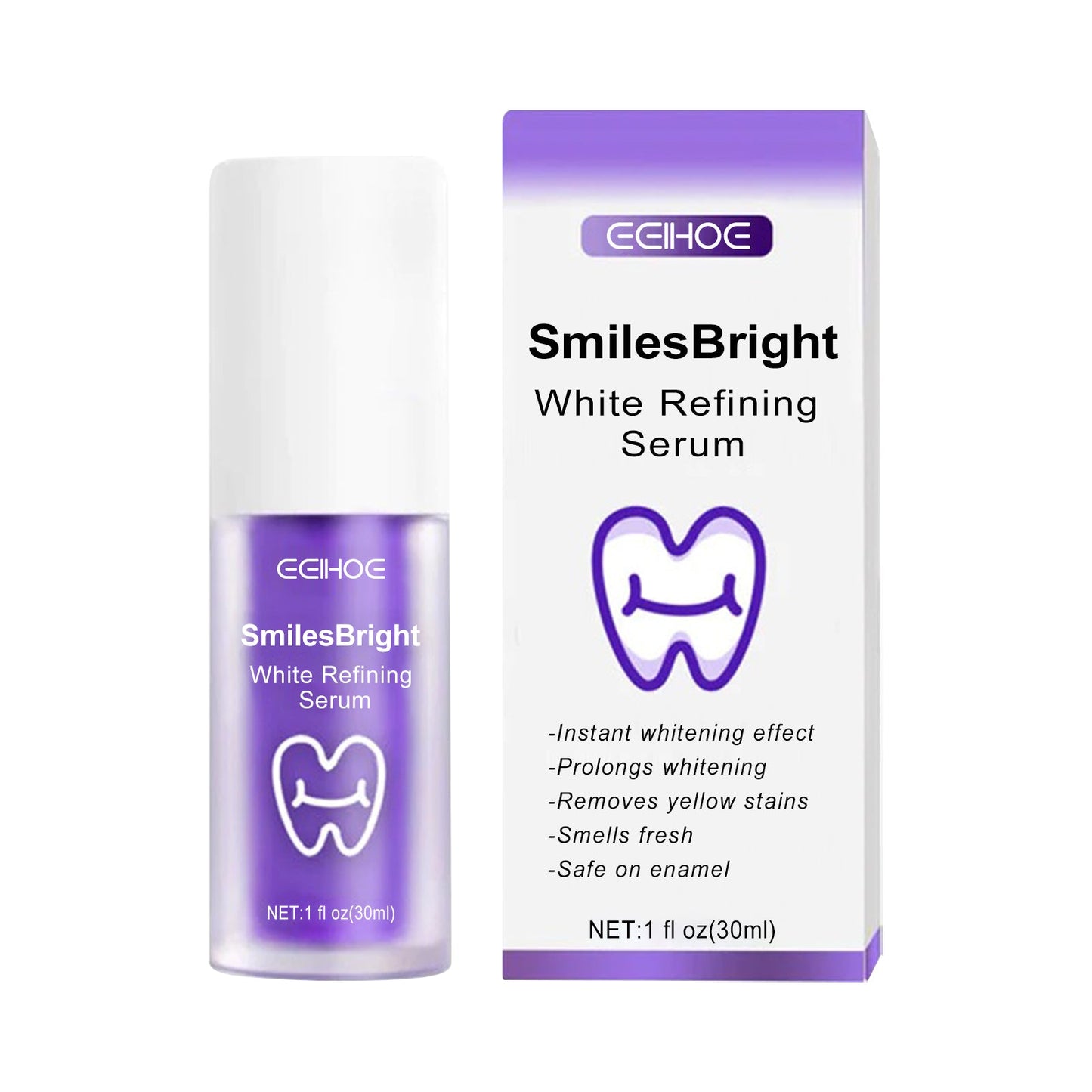 Purple Whitening Toothpaste, Cleans Stains And Odors Brightening Teeth Care Gums Toothpaste - Korvel