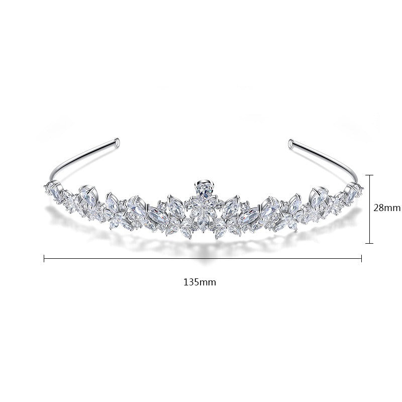 Diadema de Zirconio de Cobre Elegante para Ocasiones Especiales