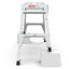Aluminum Work Platform Large Size Step Stool Folding Portable Work Bench 40" Width Telescopic Feet 22" -27.5" Height Adjustable - Korvel