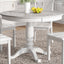 Orisfur 5 Pieces Dining Table and Chairs Set for 4 Persons Kitchen Room Solid Wood Table with 4 Chairs MDF + White + Solid Wood - Korvel