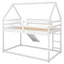 Twin Size Bunk House Bed with Slide and Ladder White - Korvel