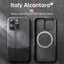 Italian Alcantara Case for iPhone 15 Pro Max Business Leather Phone Back Cover for iPhone 13 Pro Max Magnets - Korvel
