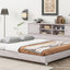 Full Size Daybed Frame with Storage Bookcases - White Oak