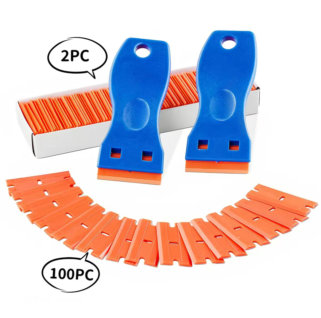 ScrapeMate Blade Set - Premium Plastic Razor Scraper Tool