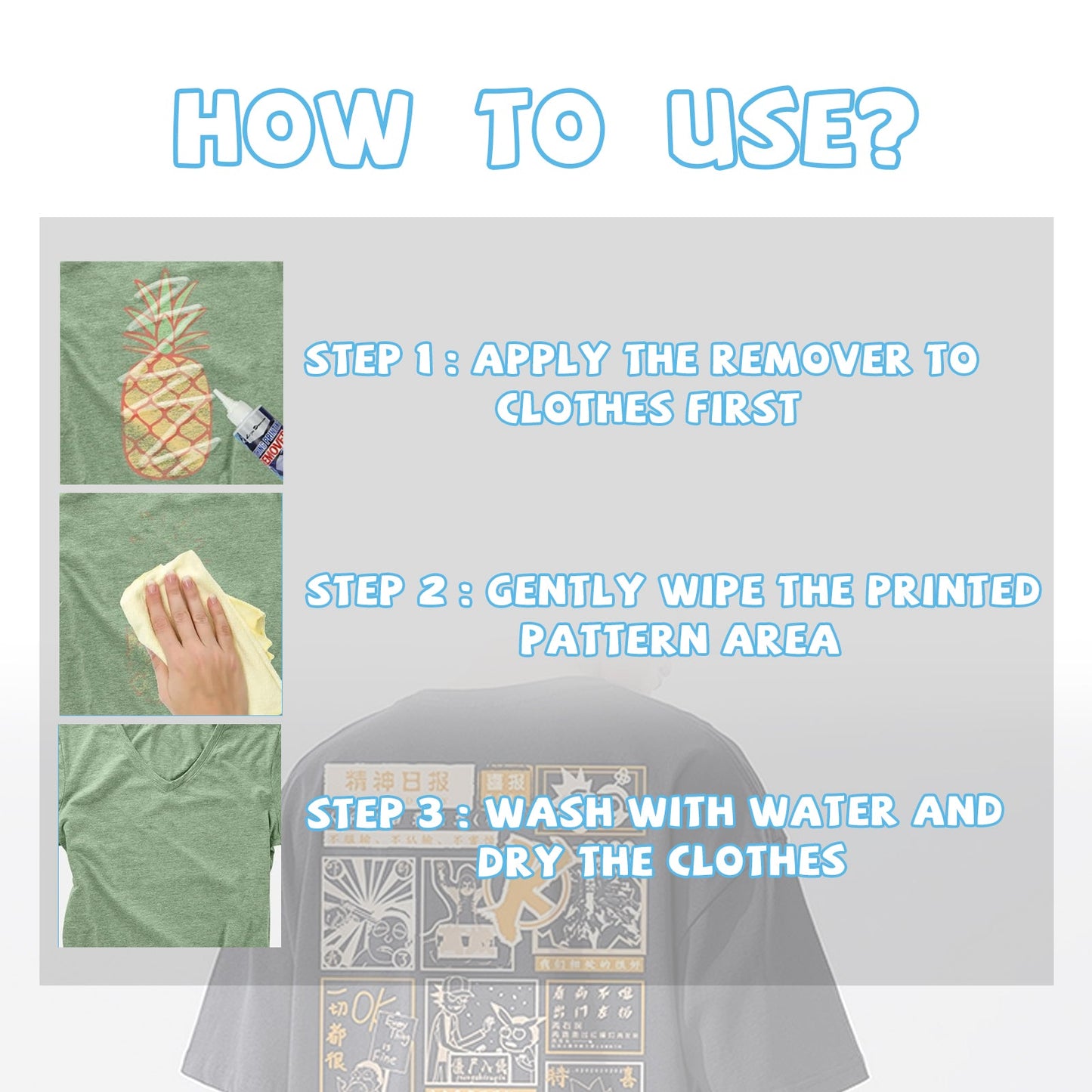 Premium Clothing Printing Remover for Effortless Stain Removal