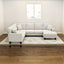 [VIDEO provided] [New] 108*85.5" Modern U Shape Sectional Sofa 7 Seat Fabric Sectional Sofa Set - Korvel