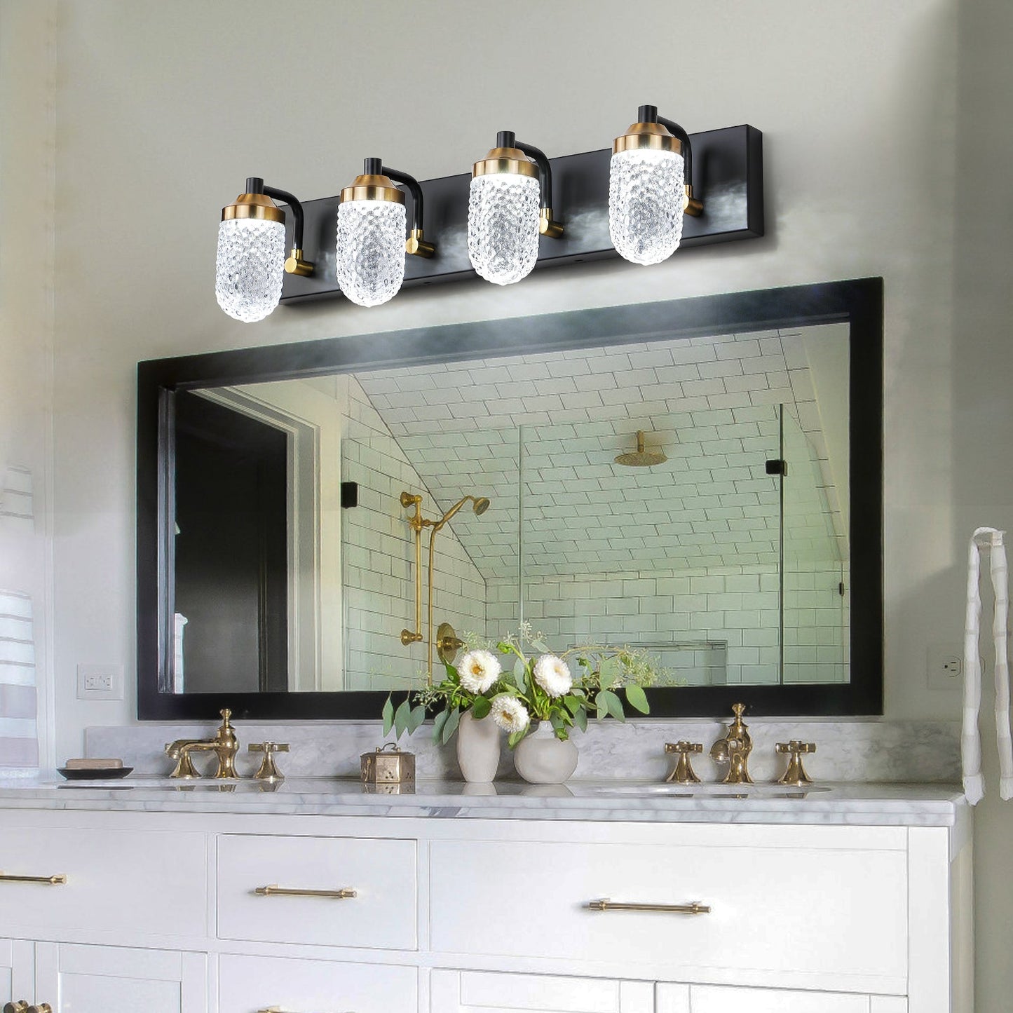 Vanity  Lights With 4 LED Bulbs For Bathroom  Lighting - Korvel