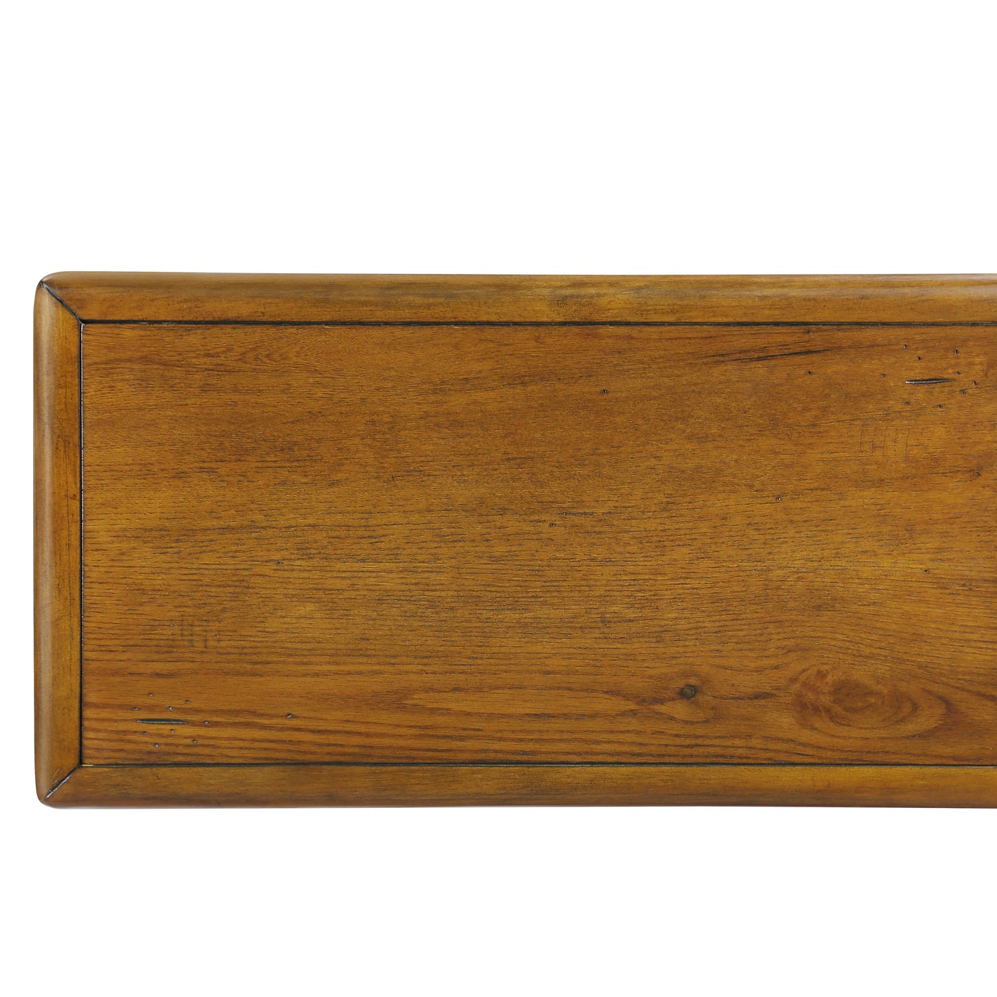 Solid wood end table, rectangular 23.6 inch narrow edge table with drawers, vintage bedside table， Antique Brown - Korvel