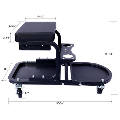 Ultimate Rolling Details and Multifunctional Car, 15'1/2 "x 8'3/4" x 18'1/2 "- Black - Korvel