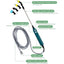 2400mAh Portable Electric Sprayer Wand. 3 nozzles, high - pressure, for garden plant watering. - Korvel