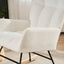 Premium Nursery Rocking Chair with Teddy Fabric Cushion